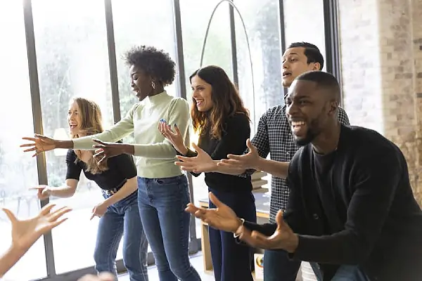 pitch perfect riff off team building