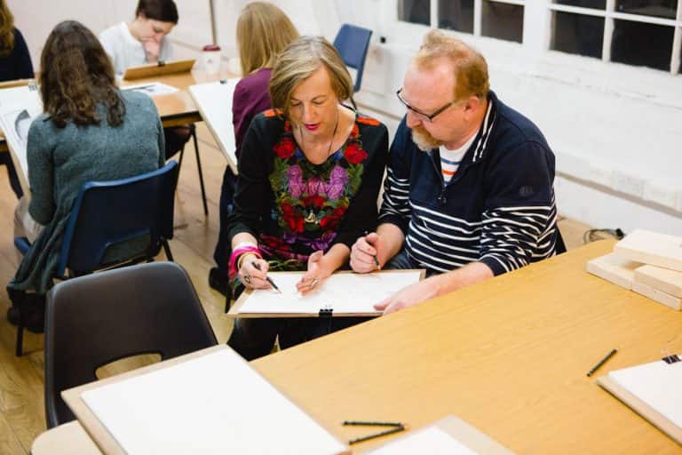 City Academy Art Class with tutor and artist Francine Lawrence 